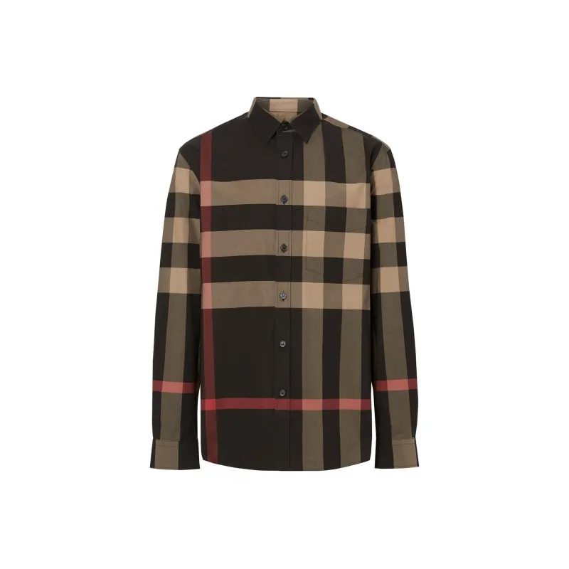 Burberry Shirts Men Black-0