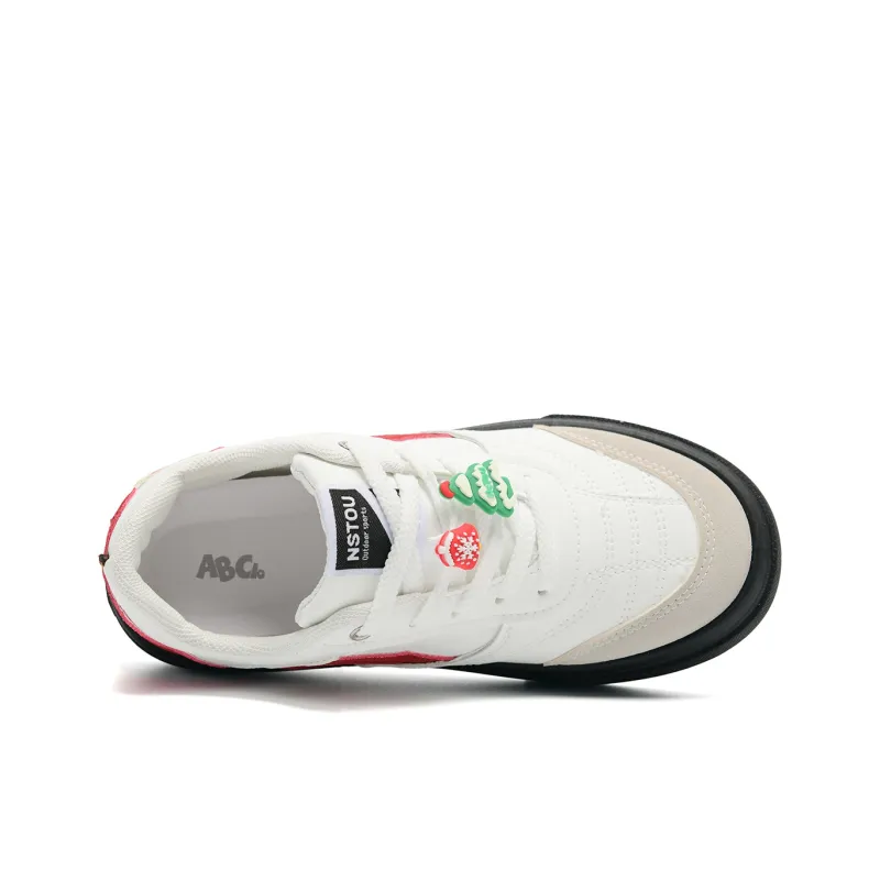 ABCIO Skateboard Shoes Women's Low Top One Bite Apple/One Sip Persimmon-5