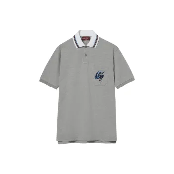 GUCCI SS25 Polo Shirt Men's Gray
