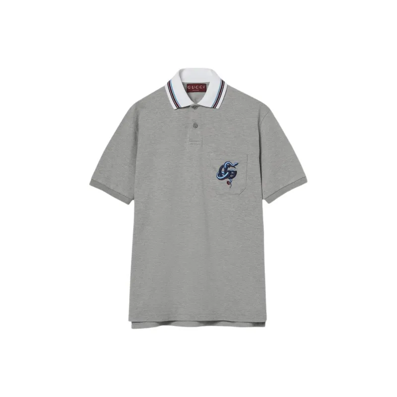 GUCCI SS25 Polo Shirt Men's Gray-0