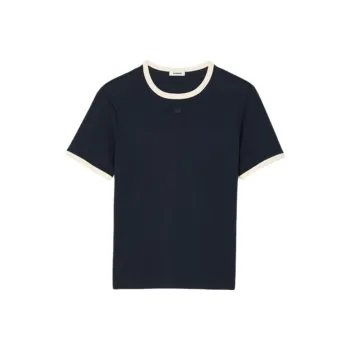 Sandro Contrast trim T shirt