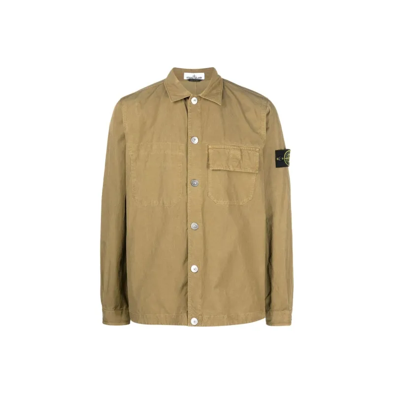 STONE ISLAND Shirts Men Khaki-0