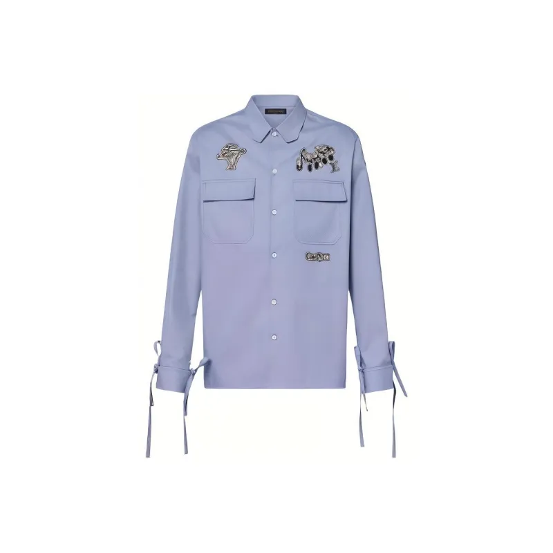 LOUIS VUITTON New Quarterly Products Of LV Shirt Men's Purple-0