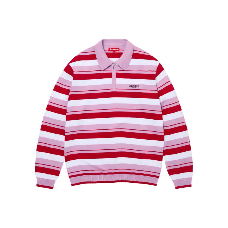 Supreme Stripe Zip L/S Polo-3