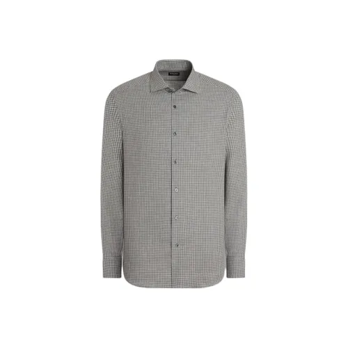 Ermenegildo Zegna Cashco Checked Long Sleeved Shirt
