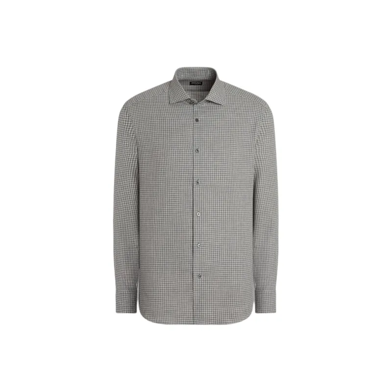 Ermenegildo Zegna Cashco Checked Long Sleeved Shirt-0
