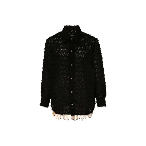 ANDERSSON BELL Bird Shaggy Button-up Shirt