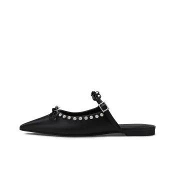CHARLES&KEITH Composite Sole Closed Toe Slippers 1.5cm Women's Black