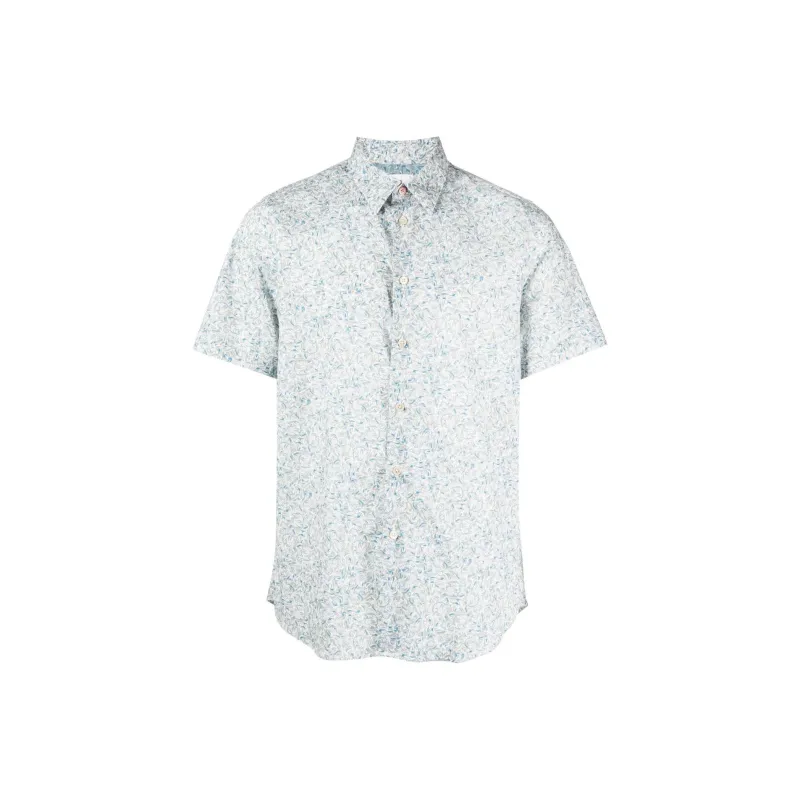 PS By Paul Smith Graphic Printed Curved Hem Shirt-0