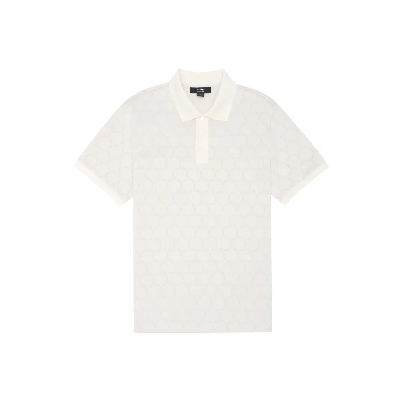 LI NING 1990 Classic Collection Polo Shirts Men Ecru-0