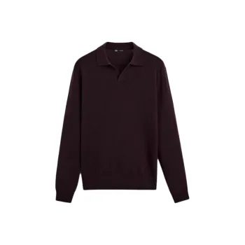 ZARA Polo Shirts Men Burgundy