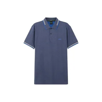 HUGO BOSS Polo Shirts Men Dark Gray Blue