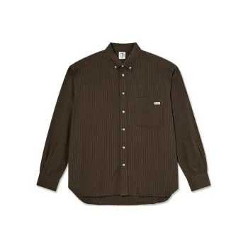 POLAR SKATE CO SS24 Poplin Ben Ls Shirt Unisex Brown