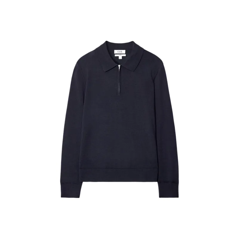 COS Polo Shirts Men Navy Blue-0