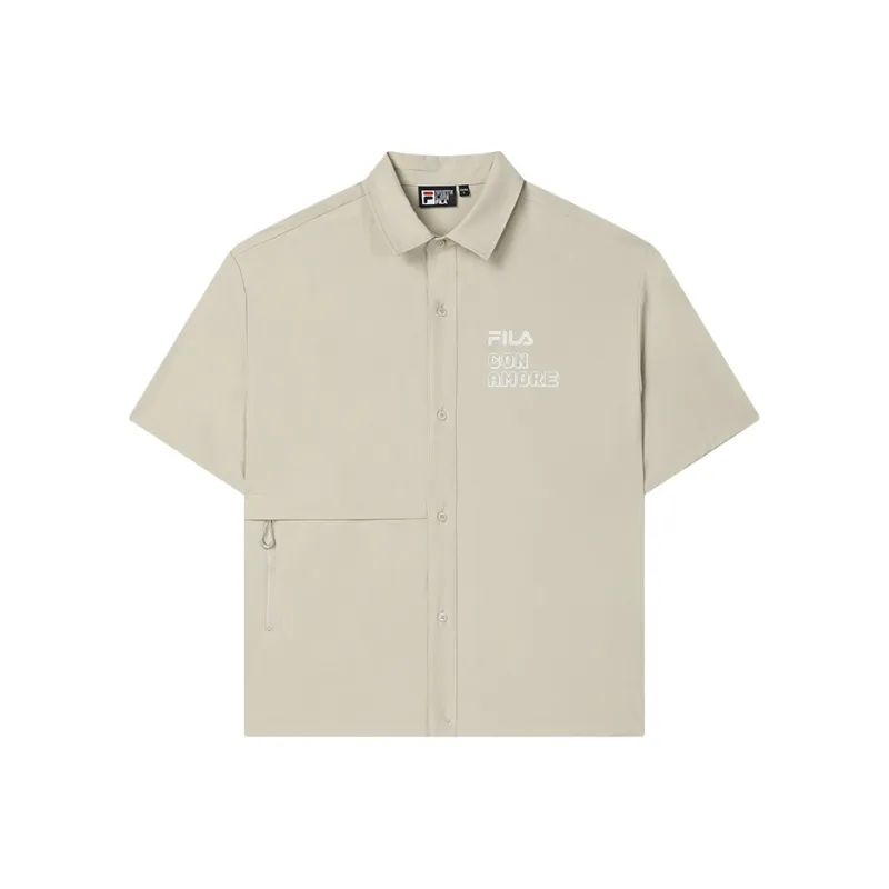 FILA Shirt Men's Cactus Gray/Pink-0