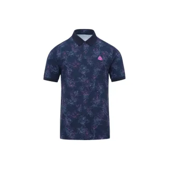 LI NING 1990 Golf Series Polo Shirt Men's Dark Marine Blue