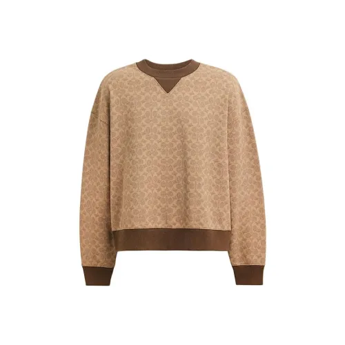COACH Sweatshirt Men's Brown Yellow