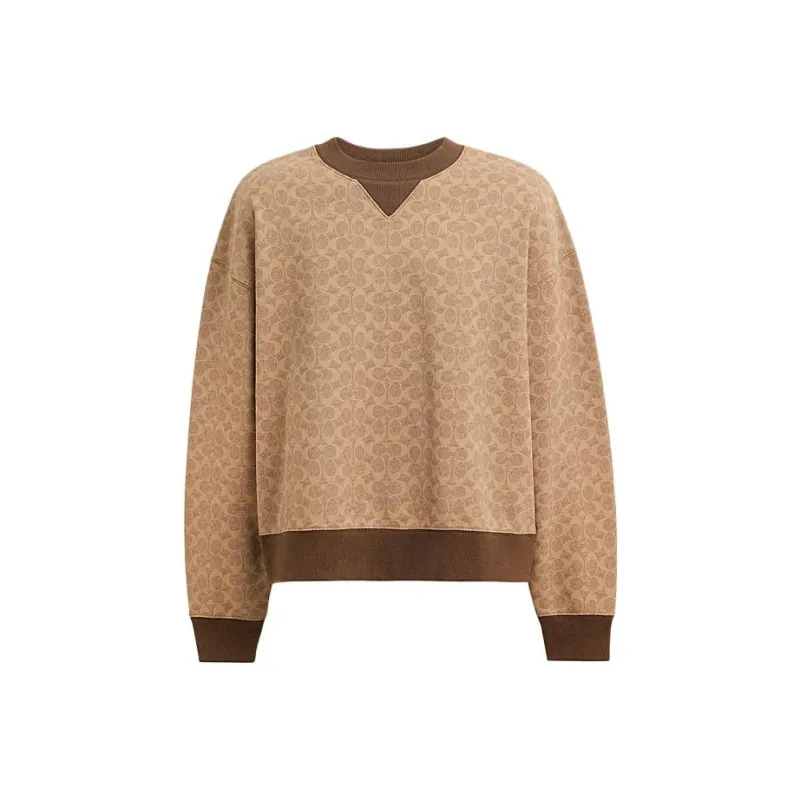 COACH Sweatshirt Men's Brown Yellow-0