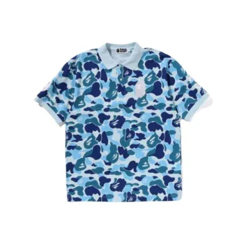 A BATHING APE Abc Camo Pile Jacquard Relaxed Fit Polo Shirt