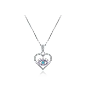 Panda Eyes 925 Sterling Silver Necklaces Women's
