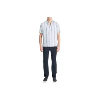 VINCE Stripe Short-Sleeve Shirt Shirt Men's Light Blue