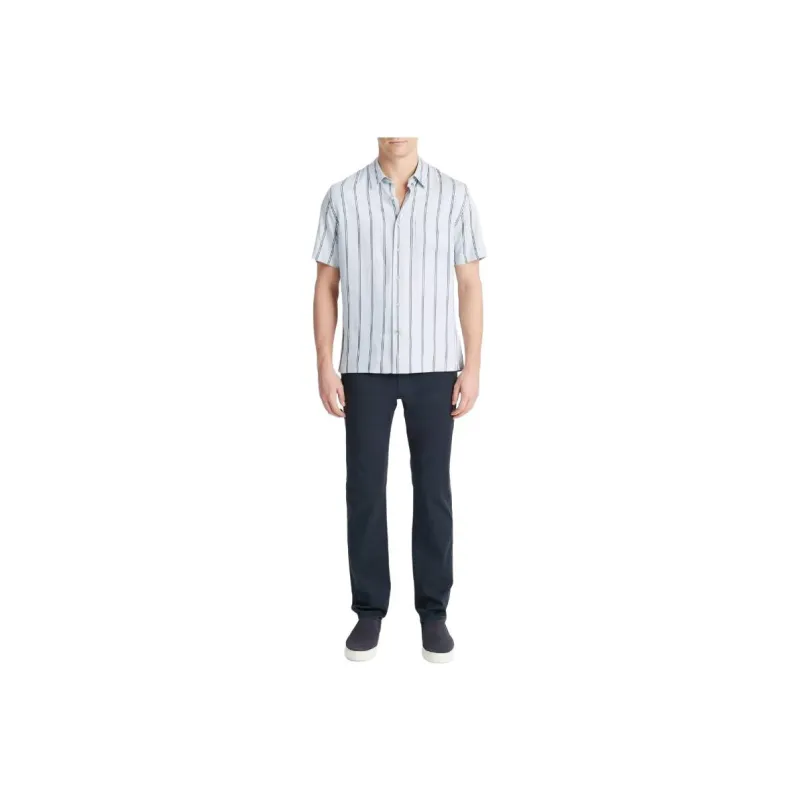 VINCE Stripe Short-Sleeve Shirt Shirt Men's Light Blue-0