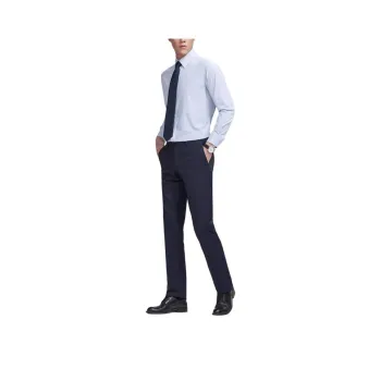 GOLDLION Shirt Men's Light Blue Plaid