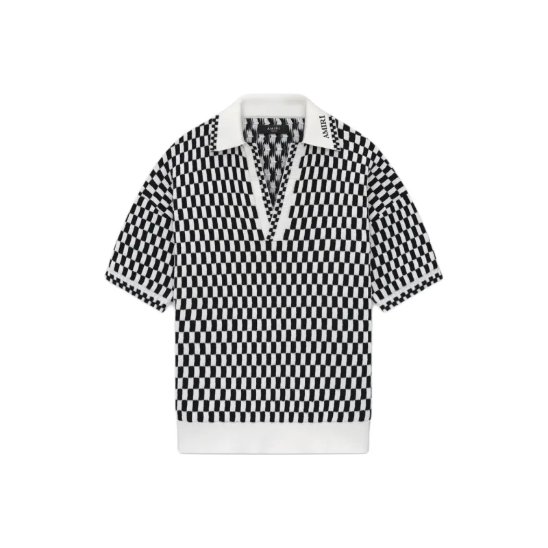 AMIRI Checkered Polo Jumper-0