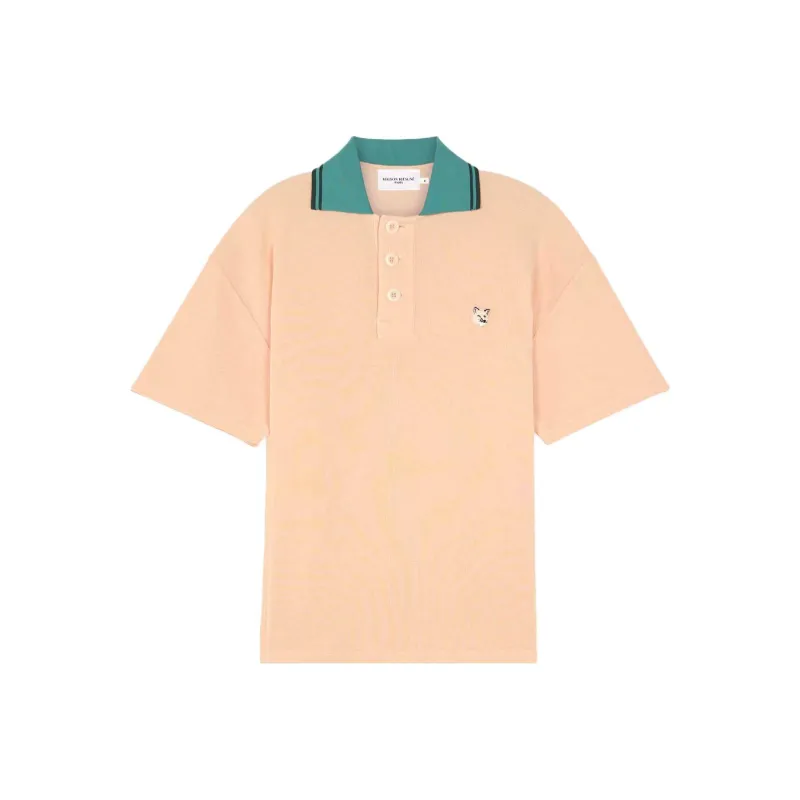 Maison Kitsune Logo appliqué Piqué Polo Shirt-0