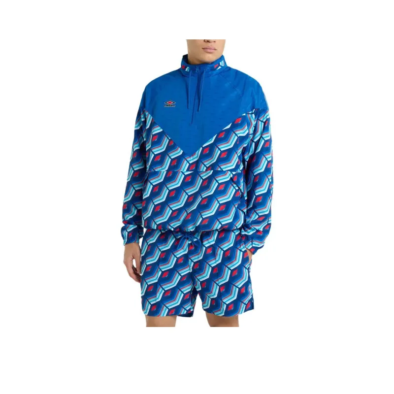 Umbro SS24 Panelled Windbreaker Sweatshirt Men's Blue-0
