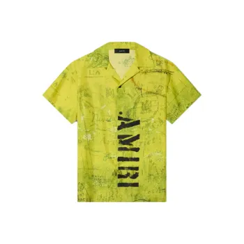 AMIRI Army Stencil Camp Shirt