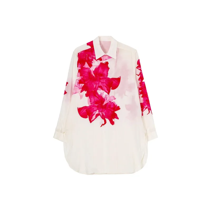 Yohji Yamamoto Floral Printed Long Shirt-0