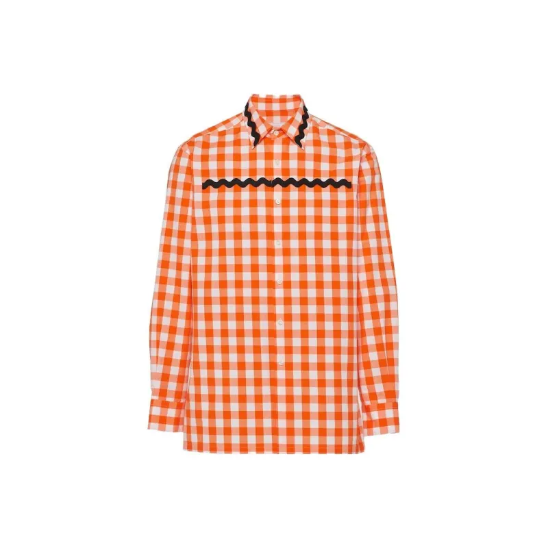 PRADA Check Printed Buttoned Shirt-0