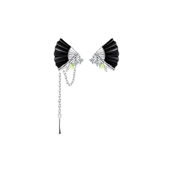 MAGICPOLE S999 Fine Silver With Zircon Stud Earrings Women's Silver