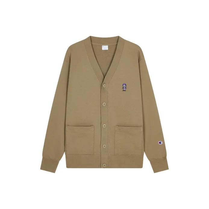 Champion V Neck Cardigan Sweatshirt Japan Version Unisex-5