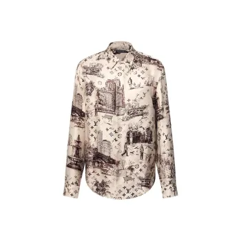 LOUIS VUITTON Long Sleeved Silk Shirt