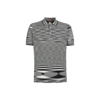 MISSONI Striped Short Sleeved Polo Shirt