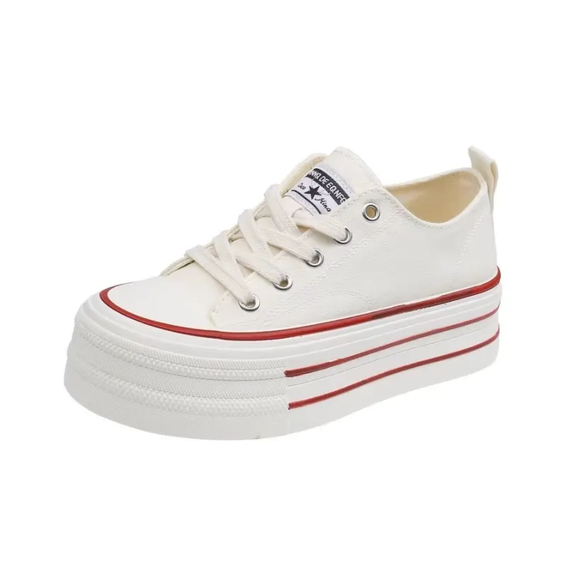 BINGO DUCK Slip Resistant Height Increasing Low Top Skateboard Shoes Women's-12