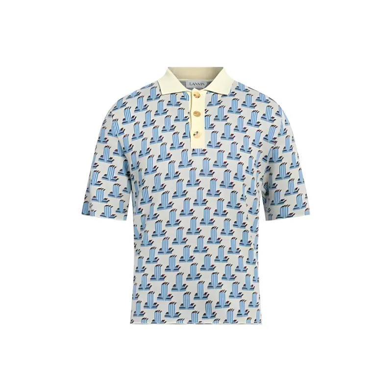 Lanvin SS22 Polo Shirt Men's Multicolor-0