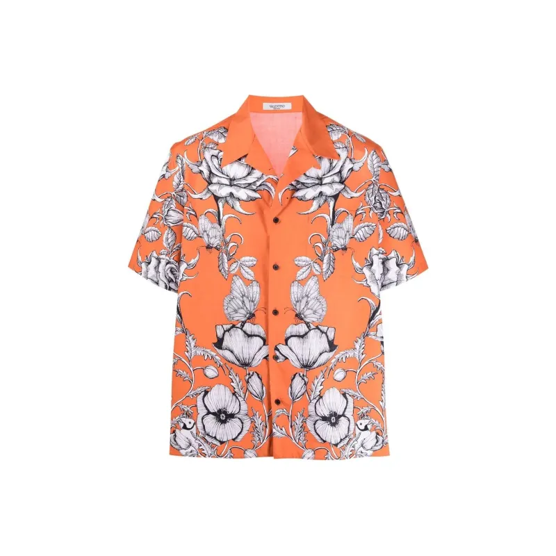 Valentino Shirts Men Orange-0