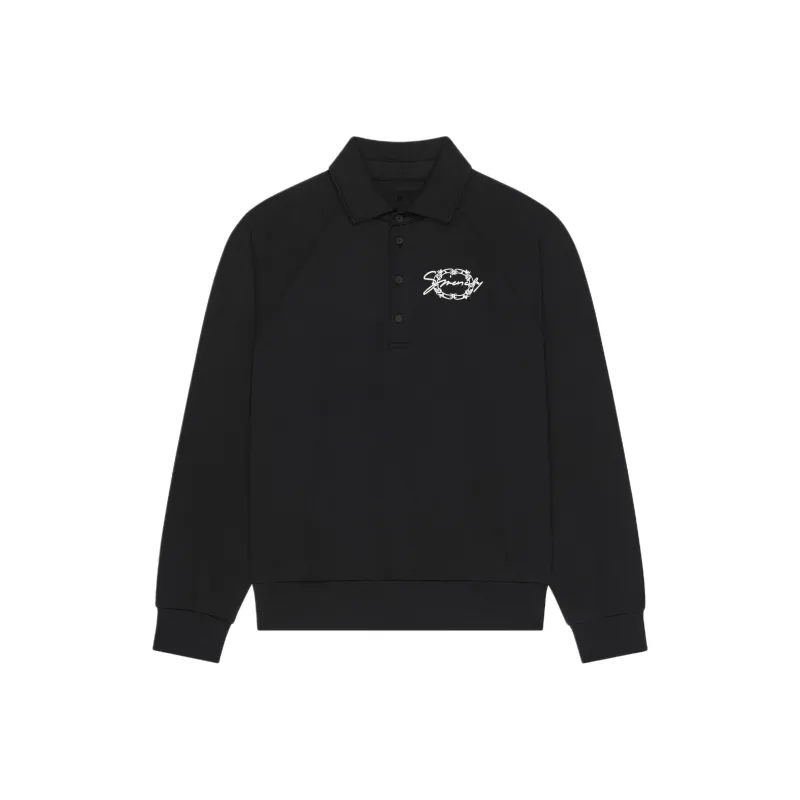 Givenchy Logo Embroidered Collared Sweatshirt-0