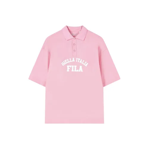 FILA Valentine's Day Collection Polo Shirts Unisex Light Sand Pink