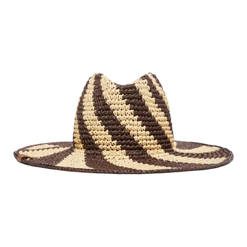 WEEKEND MaxMara Raffia, Metal, Cotton Polyester Hats & Caps Unisex Brown-0