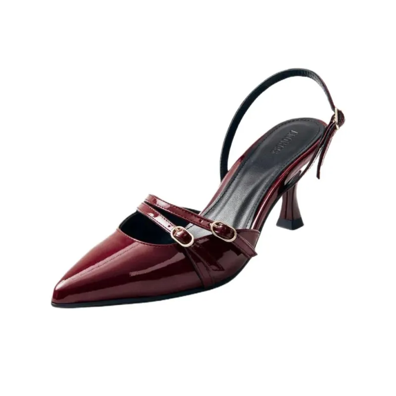 ALOHAS Joelle Slim Heel High Heels 7.5cm Women's Burgundy-3