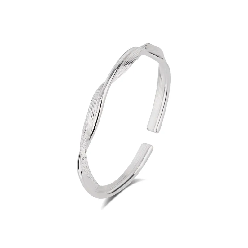 7℃ 999 Fine Silver Bangles Unisex-0