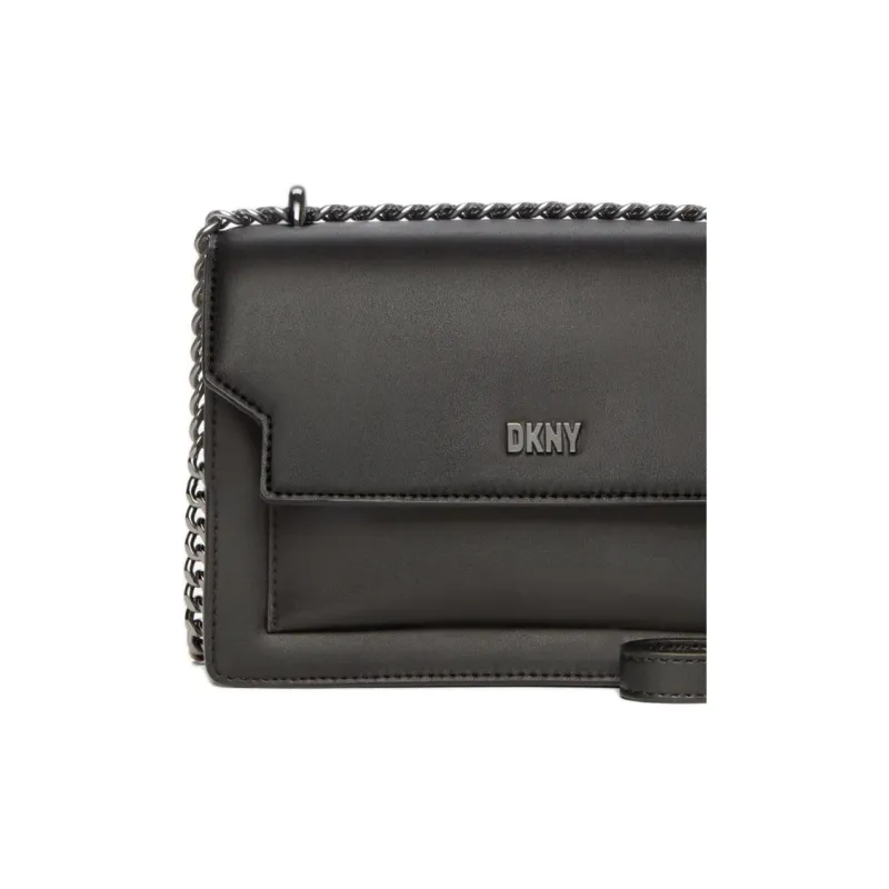 DKNY Leather Shoulder Bag Crossbody Bag Women's Black-2