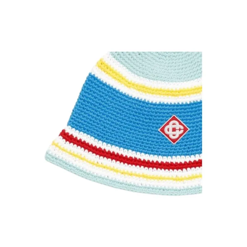 CASABLANCA Stripe Crochet Hat-2