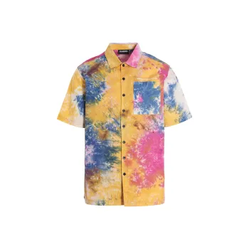 PLEASURES Dizzy Short Sleeve Button Down
