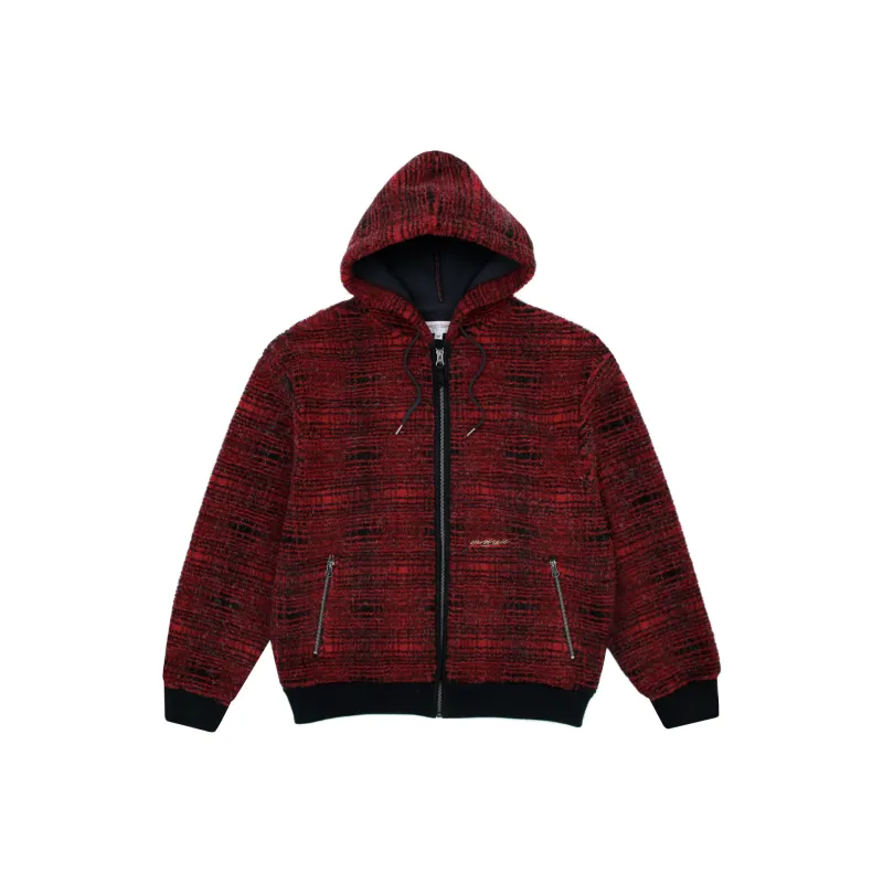 YARDSALE SS25 Sherpa Fleece Jacket Red Jacket Unisex Red-0