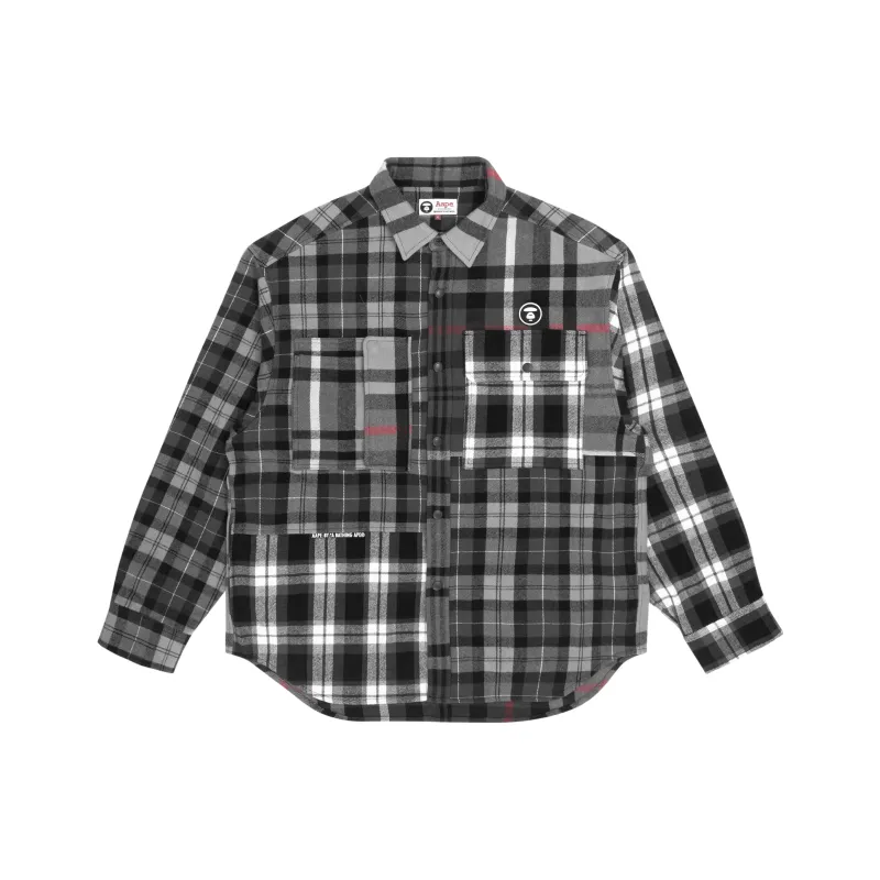 Aape Checked Logo patch Shirt-2
